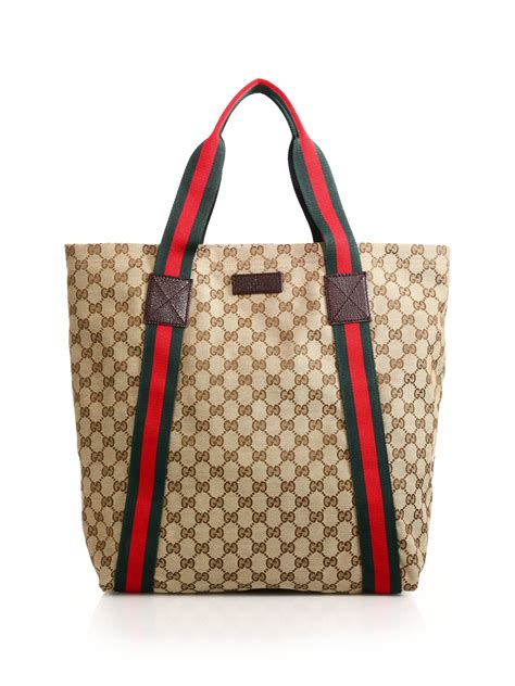 gucci large original gg canvas tote|Gucci canvas tote vintage.